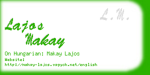 lajos makay business card